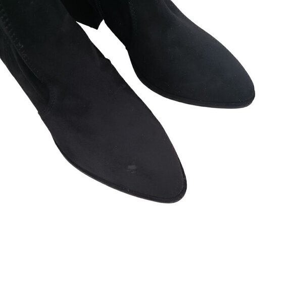 NEW Marc Fisher Black Faux Suede Over-The-Knee Boots Narrow Calf - Picture 14 of 15